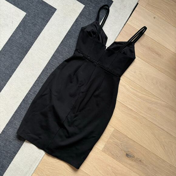 ASTR The Label Black Mini Cocktail Dress Size S Capri Strappy Bodycon Rayon - Picture 2 of 10